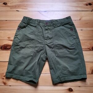 Vince Chino Shorts Mens Actual 29 Green Button Fly Cotton Pockets Preppy School